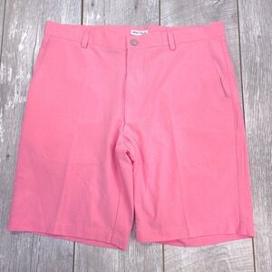 Peter Millar Golf Shorts Mens 36 Pink Performance Stretch Shackleford Hybrid